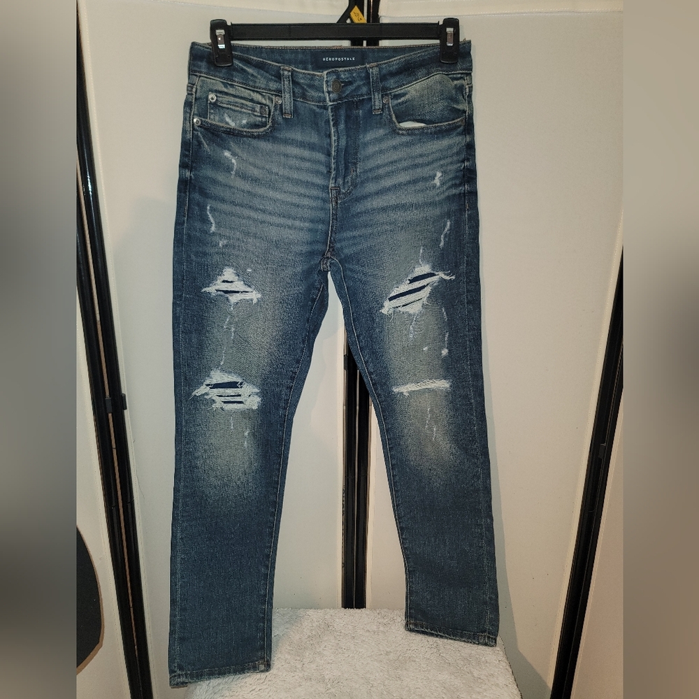 Aeropostale Men's Distressed Skinny Jeans Size 31/30